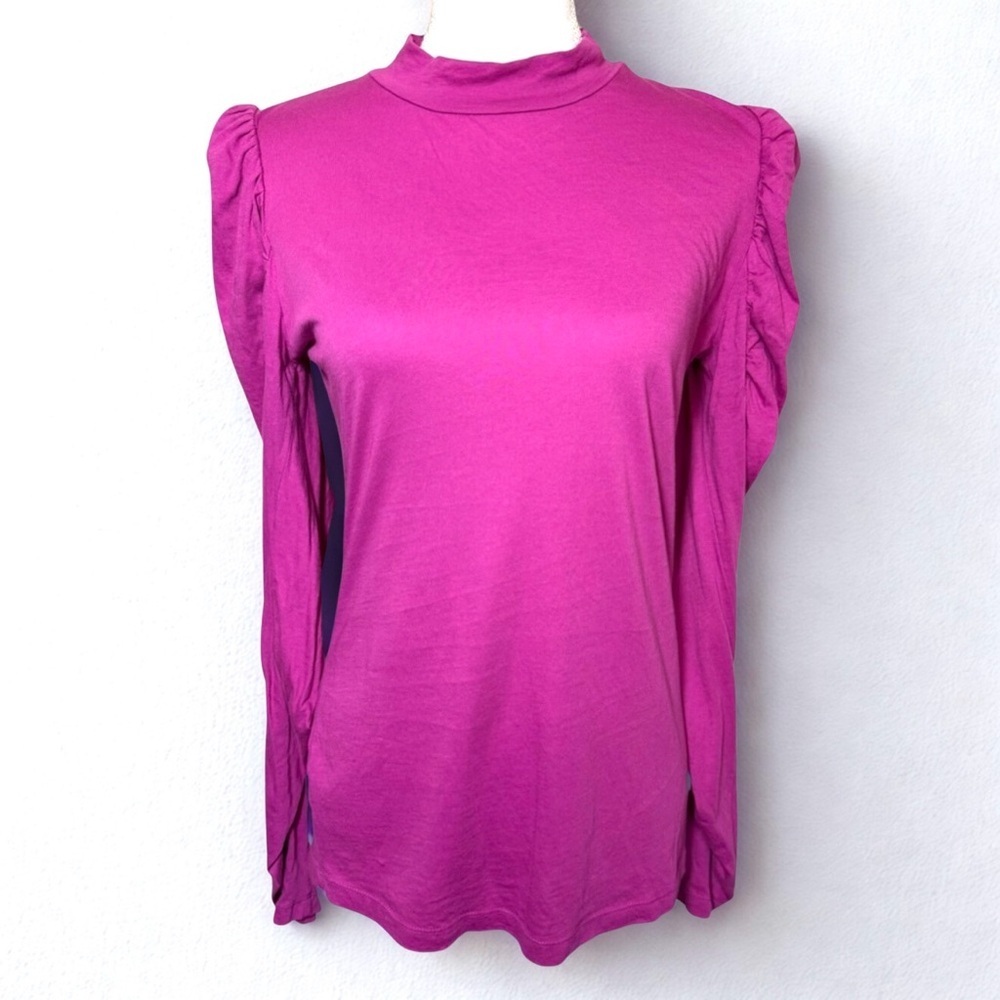 Bobi Los Angeles Magenta Pink Top 100% Cotton‎ Medium